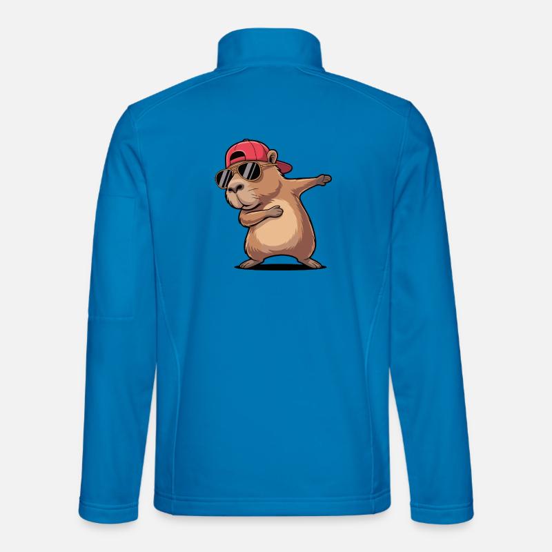 Cooles Capybara-Dabbing Unisex Softshelljacke