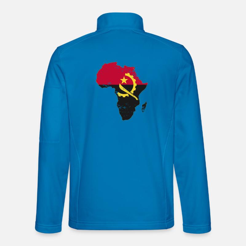 Angola Flag Africa - Unisex Softshell Jacket - light blue