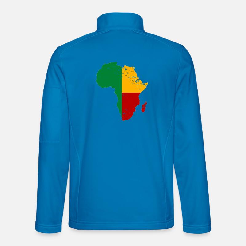 Drapeau du Bénin Afrique utilisé - Veste en tissu softshell Unisexe - bleu clair