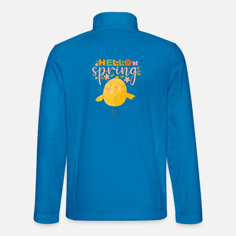 Humorous Spring Dream with Chicken - Unisex Softshell Jacket - light blue
