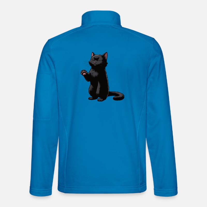 Funny Cat Cats Cat Lover Kitten - Unisex Softshell Jacket - light blue