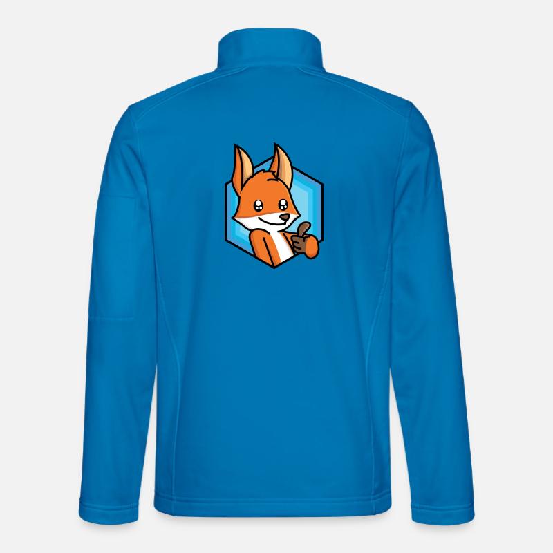 Thumbs up fox - Unisex Softshell Jacket - light blue