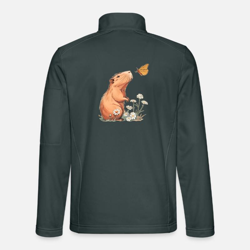 Papillon Capybara Veste en tissu softshell Unisexe