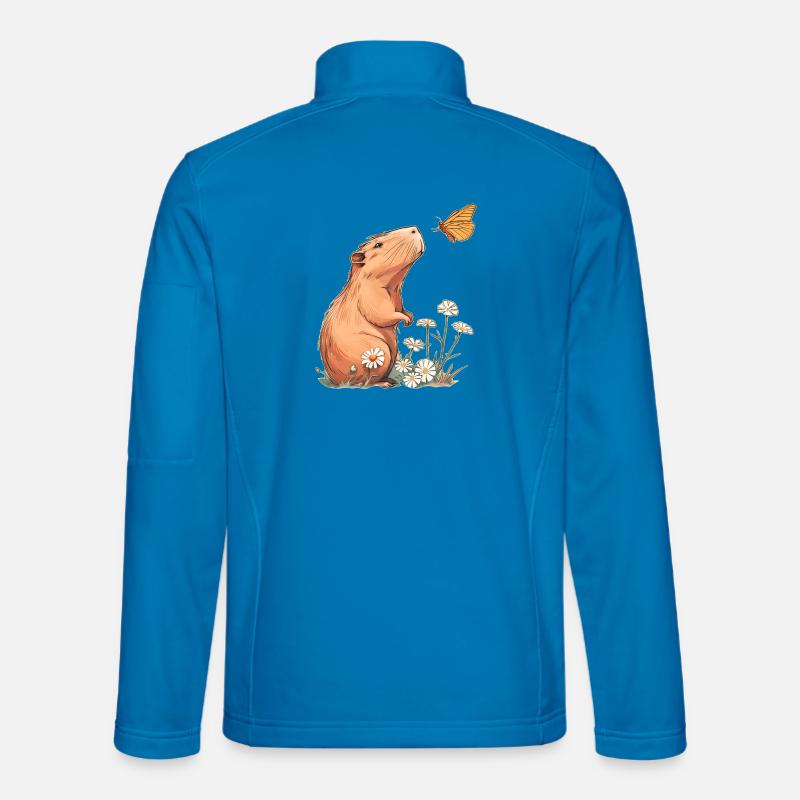 Capybara Butterfly - Unisex Softshell Jacket - light blue