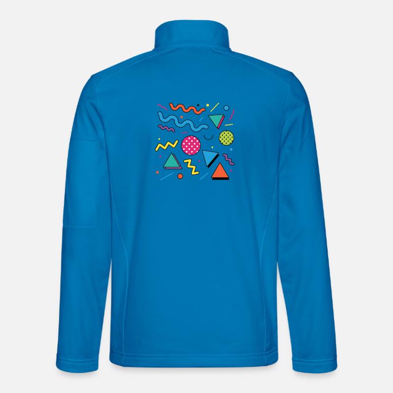 Neon Geometry: Bright Shapes - Unisex Softshell Jacket - light blue