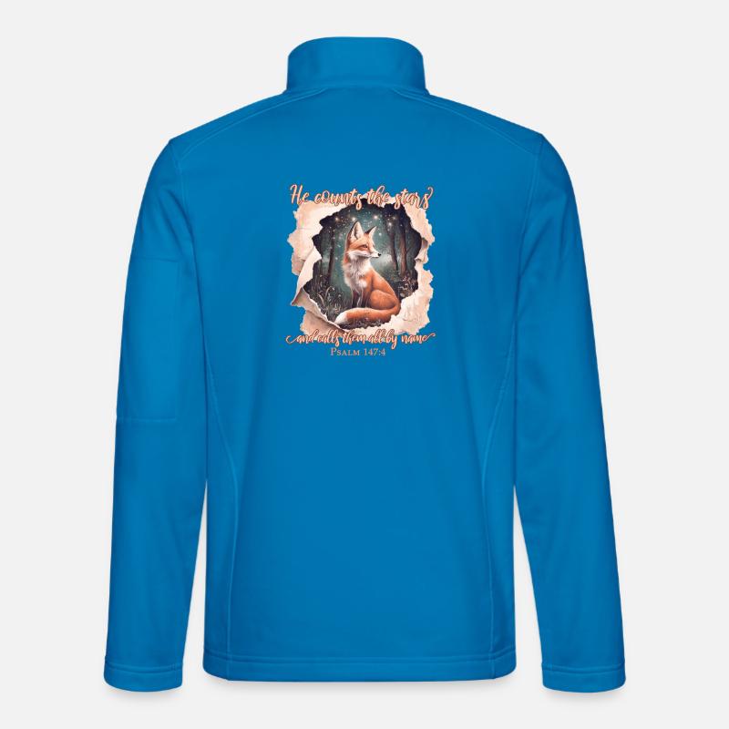 Fox Christian Bible Quote - Unisex Softshell Jacket - light blue