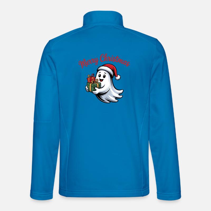 Weihnachtsgeist mit Geschenken - Unisex Softshelljacke - Lichtblau