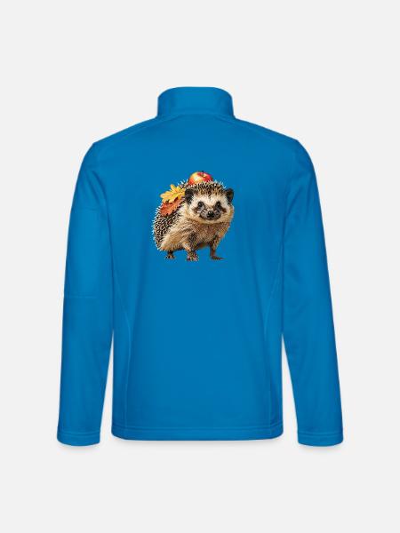 Igel-mit-Apfel - Unisex Softshelljacke - Lichtblau