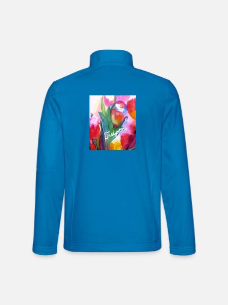 EG Blumen I Tulpen I Aquarell I Gerecke I flowers - Unisex Softshelljacke - Lichtblau