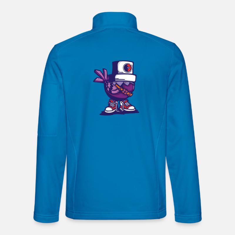 Vogel-Mütze - Unisex Softshelljacke - Lichtblau