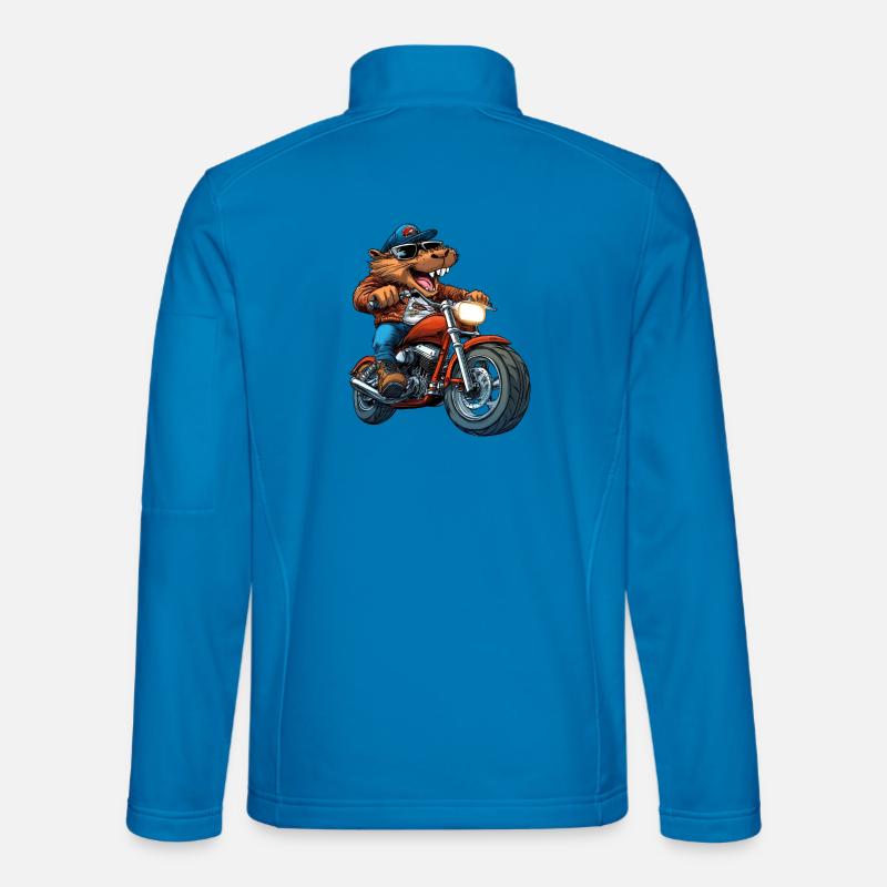 Motorcycle Beaver - Unisex Softshell Jacket - light blue