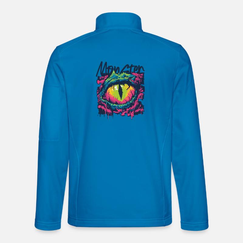 Neon Dragon Eye Graffiti - Unisex Softshell Jacket - light blue