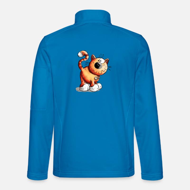 Adventurous Cat - Unisex Softshell Jacket - light blue