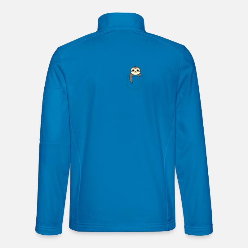 Faultier in einer Tasche - Unisex Softshelljacke - Lichtblau