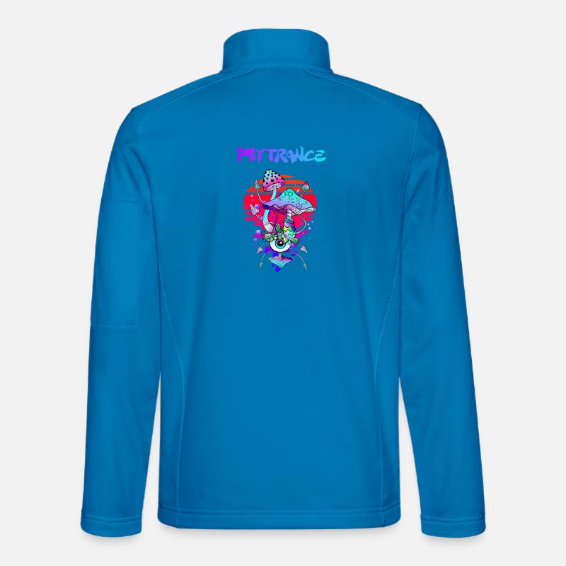Psytrance Champignons Magiques Psychédéliques - Veste en tissu softshell Unisexe - bleu clair