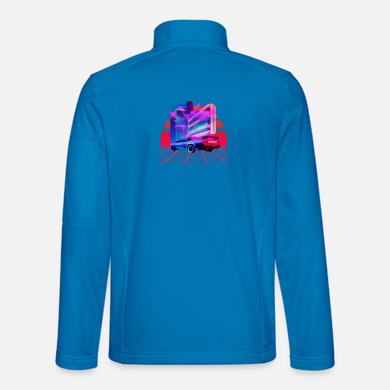 Vaporwave City Sunset - Unisex Softshell Jacket - light blue