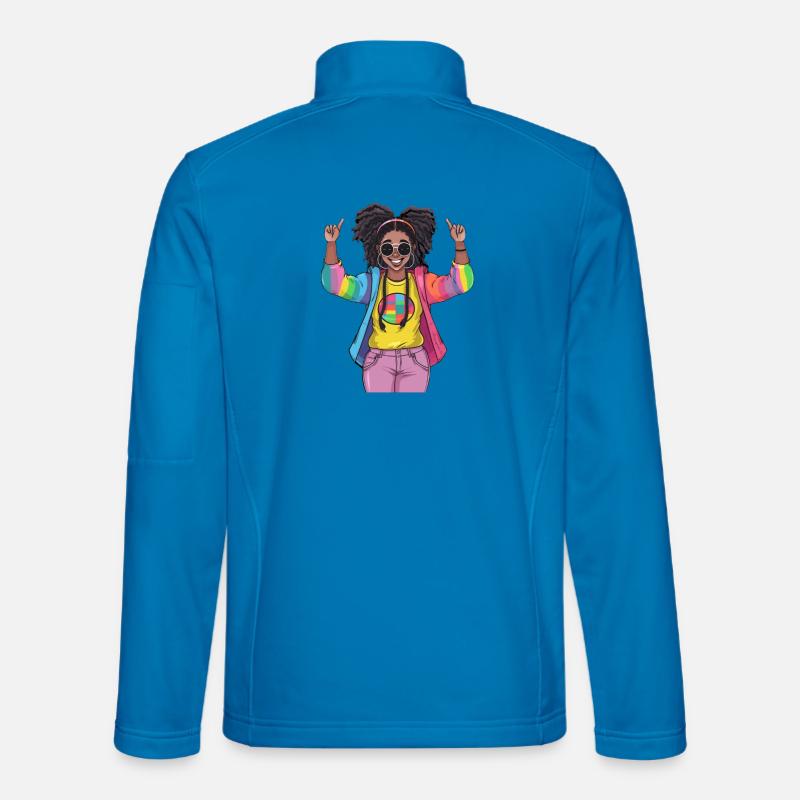 Bunte Regenbogen Freundschaftsdesign Unisex Softshelljacke