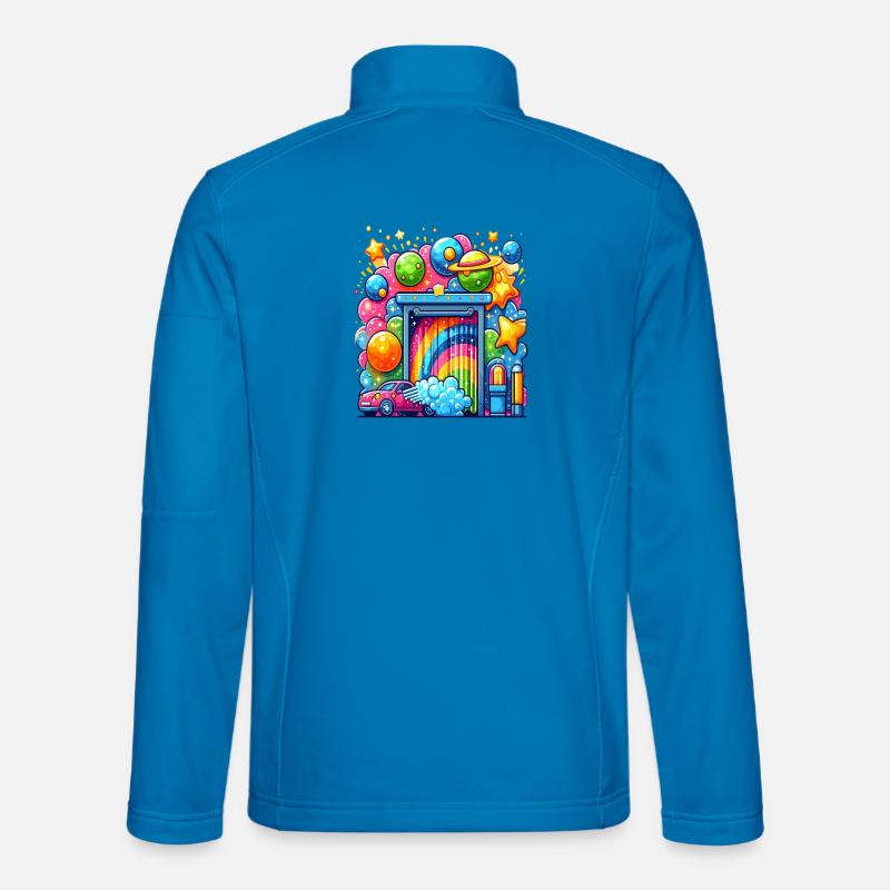 Rainbow Car Wash - Unisex Softshell Jacket - light blue