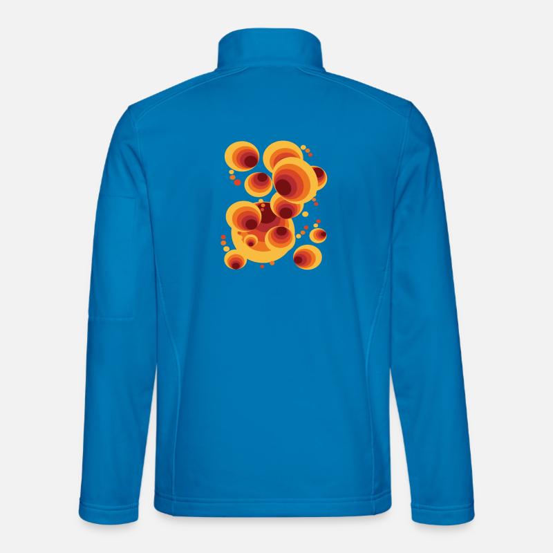 Abstrakte Polka Dots mit Farbverlauf - Unisex Softshelljacke - Lichtblau