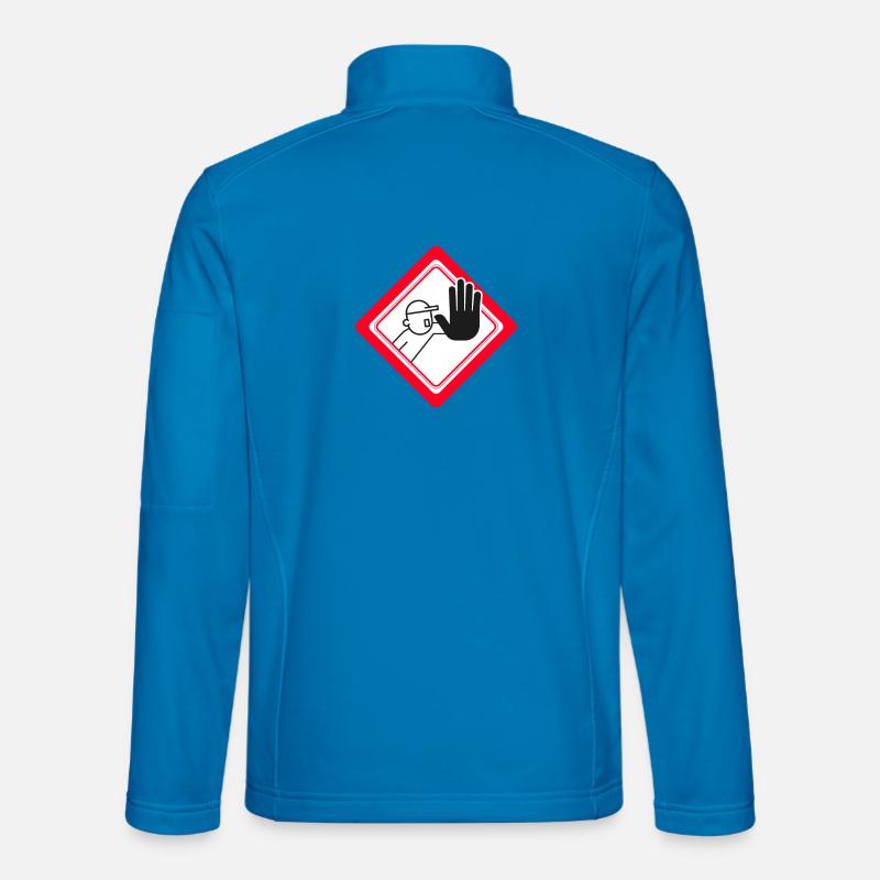 Unauthorized access prohibited Prohibition signs - Unisex Softshell Jacket - light blue