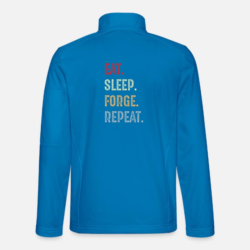 Eat Sleep Forge Repeat - Unisex Softshell Jacket - light blue