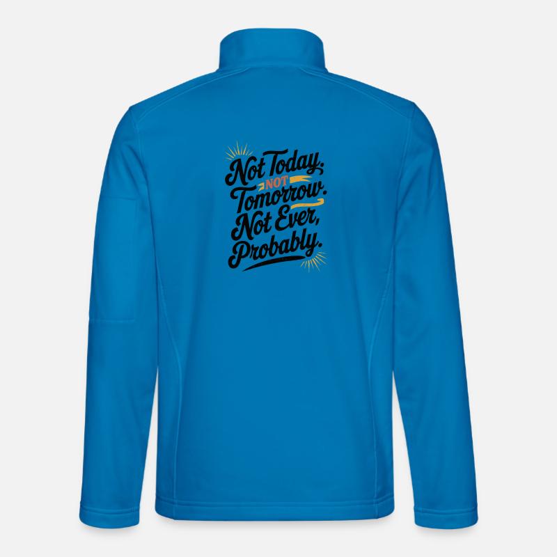 Lazy Funny Sarcastic Retro Procrastination Design Unisex Softshell Jacket