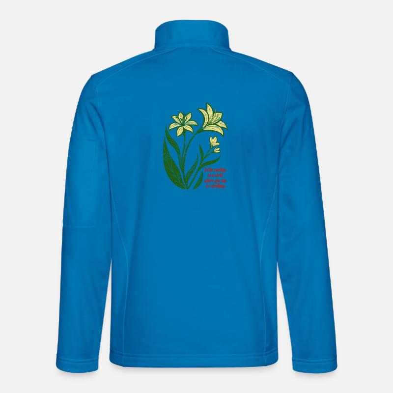 Blumen - Frühling - Be the sunshine - Spruch - Unisex Softshelljacke - Lichtblau