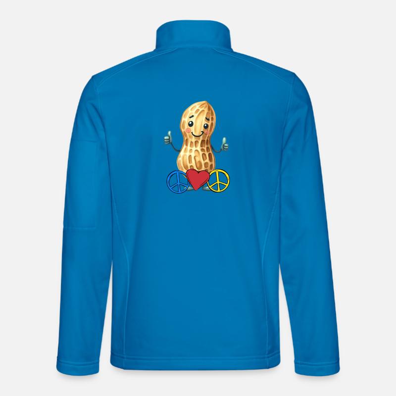 Erdnuss Peace Herz Frieden - Unisex Softshelljacke - Lichtblau