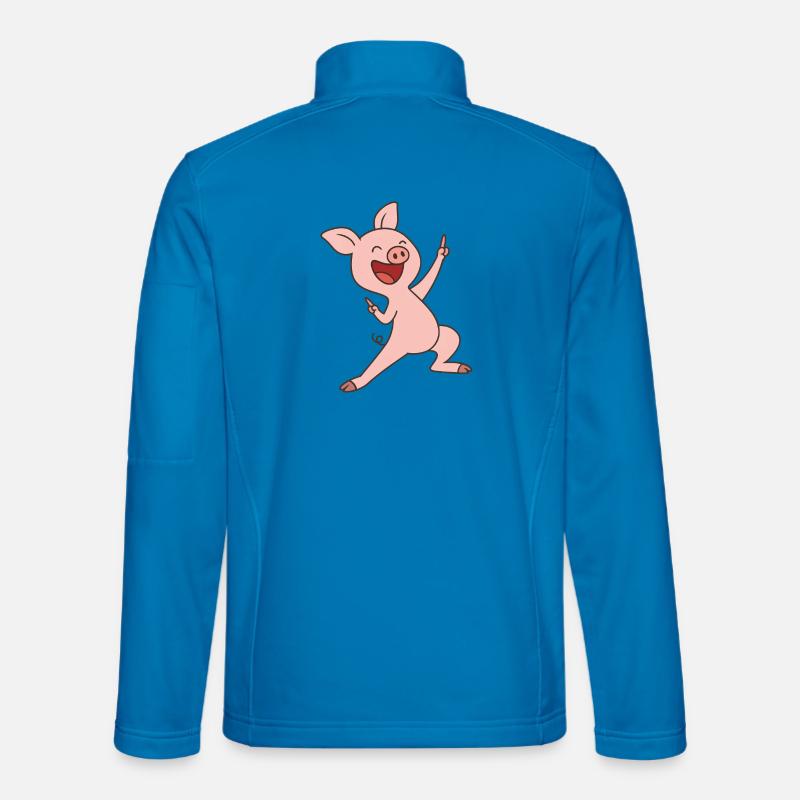Lucky Piglet Deluxe - Unisex Softshell Jacket - light blue