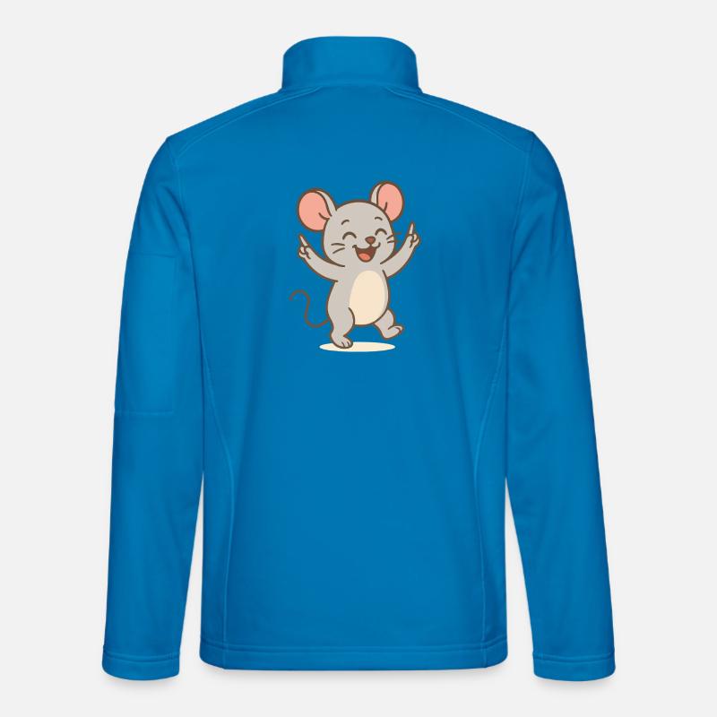 Glücks-Maus - Unisex Softshelljacke - Lichtblau