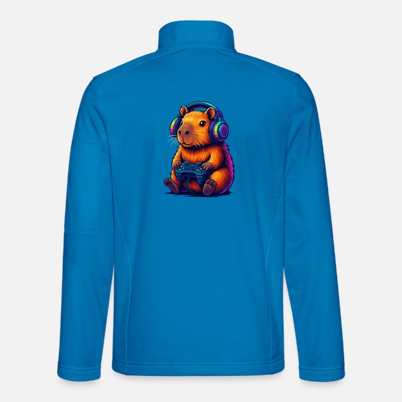 Gaming Capybara Vibes - Unisex Softshelljacke - Lichtblau