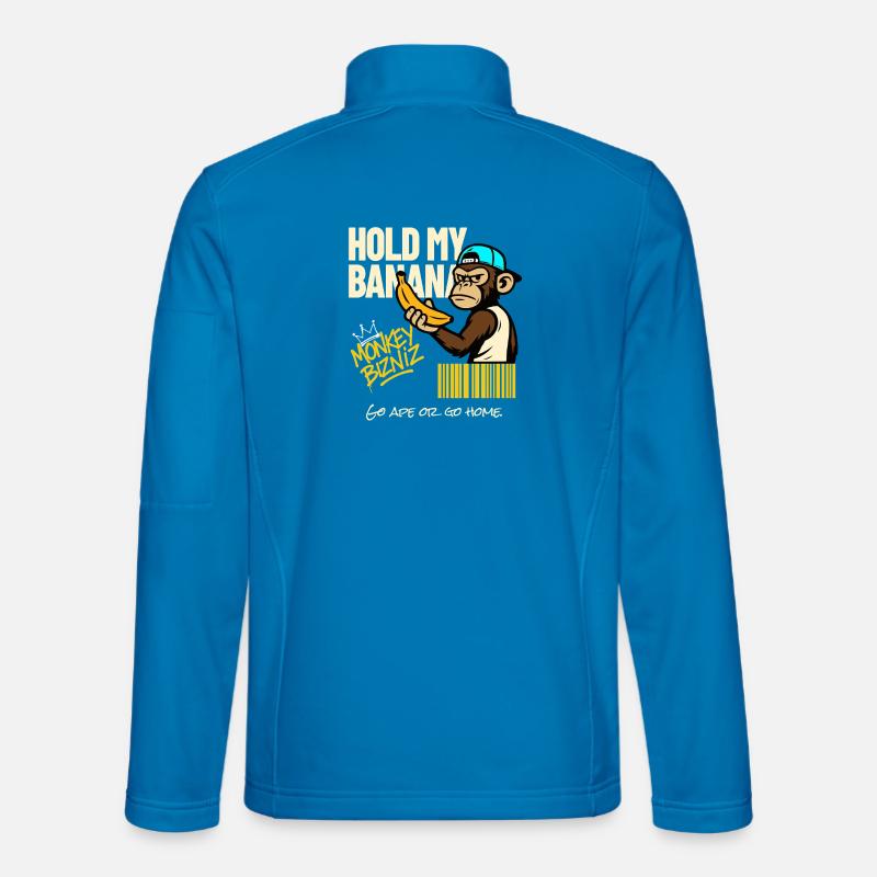 Monkey Banan Humor Design - Unisex Softshelljacke - Lichtblau