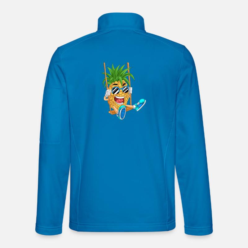Verspielte Ananas auf Schaukel Design - Unisex Softshelljacke - Lichtblau