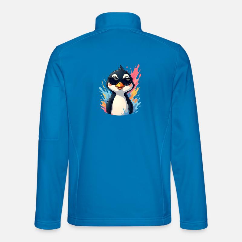 Cool Pingu with sunglasses - Unisex Softshell Jacket - light blue