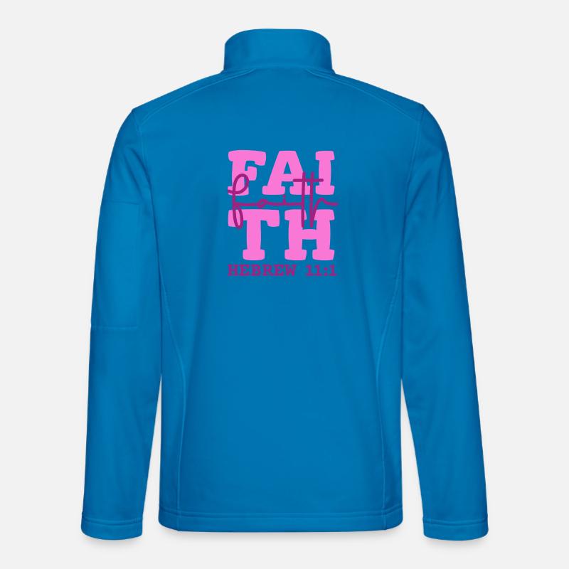 Faith Hope Jesus Christian Design - Unisex Softshell Jacket - light blue