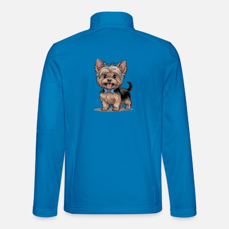 Yorkshire Terrier mignon avec un nœud Veste en tissu softshell Unisexe