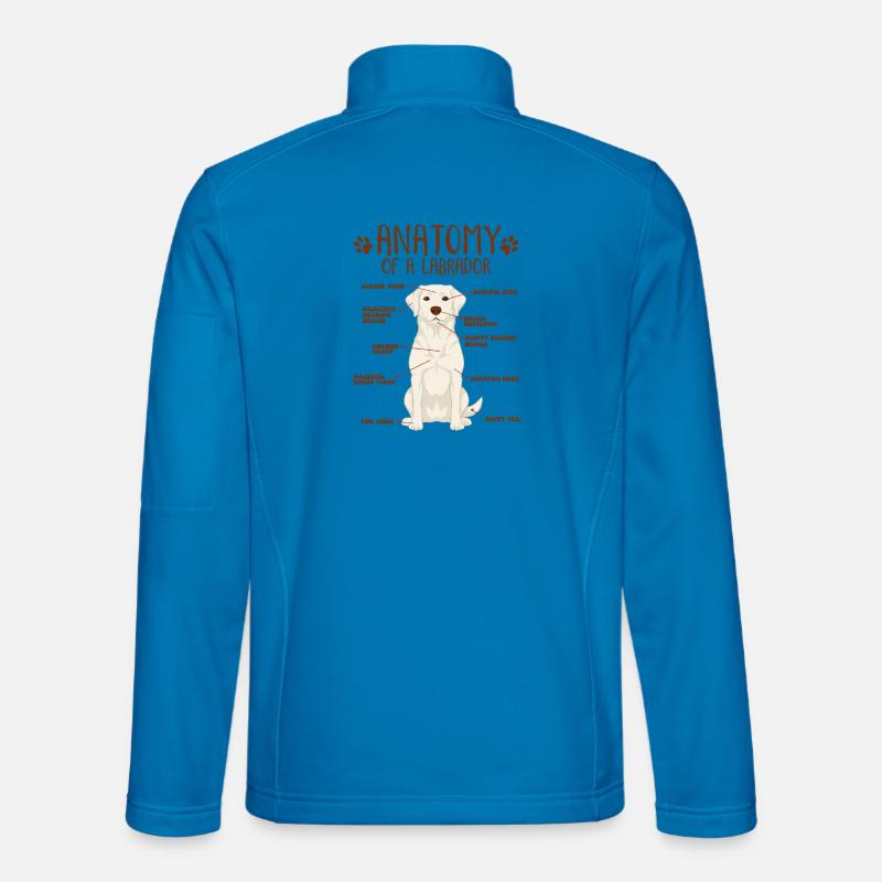 Anatomie d’un labrador blanc Veste en tissu softshell Unisexe