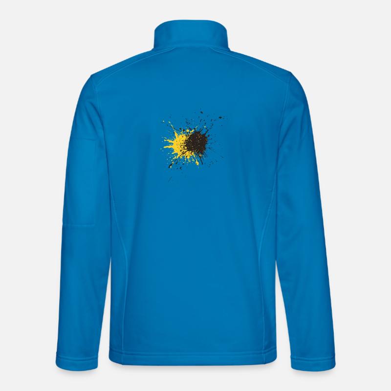 Art Splash Yellow Black Splash - Unisex Softshell Jacket - light blue