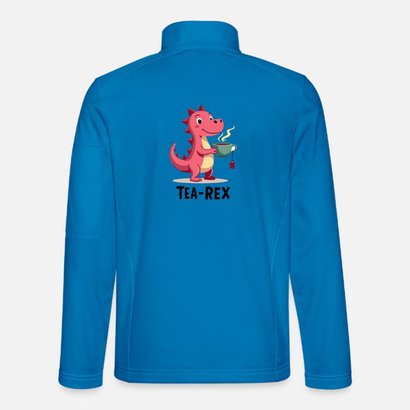 Tea-Rex Dino loves tea - Unisex Softshell Jacket - light blue