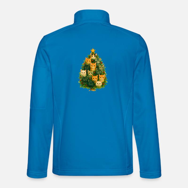 Cats Christmas Tree Collage - Unisex Softshell Jacket - light blue