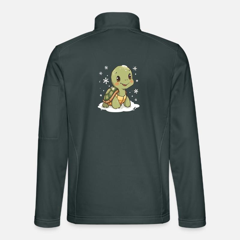 Winter turtle in the snow Unisex Softshell Jacket