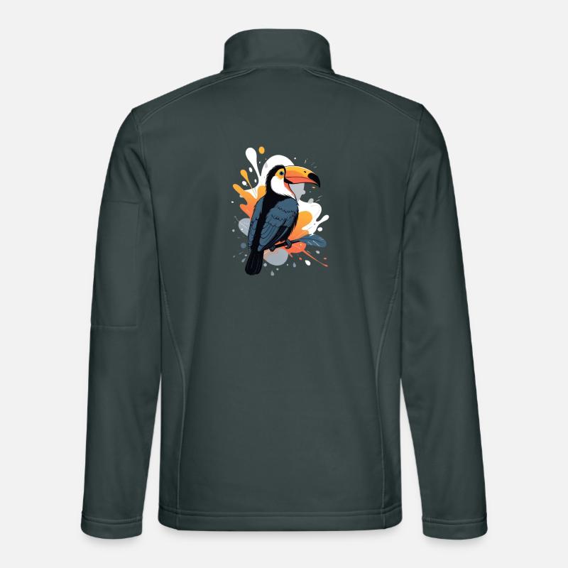 Explosion de couleur du toucan Veste en tissu softshell Unisexe