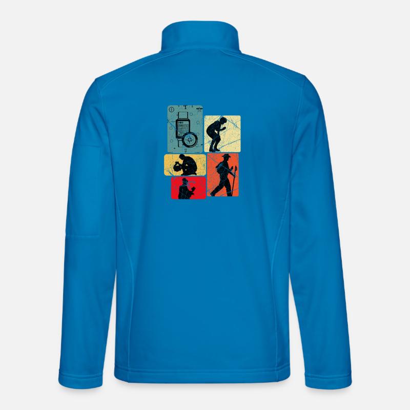 Explorer Design: Expeditions & Compass - Unisex Softshell Jacket - light blue