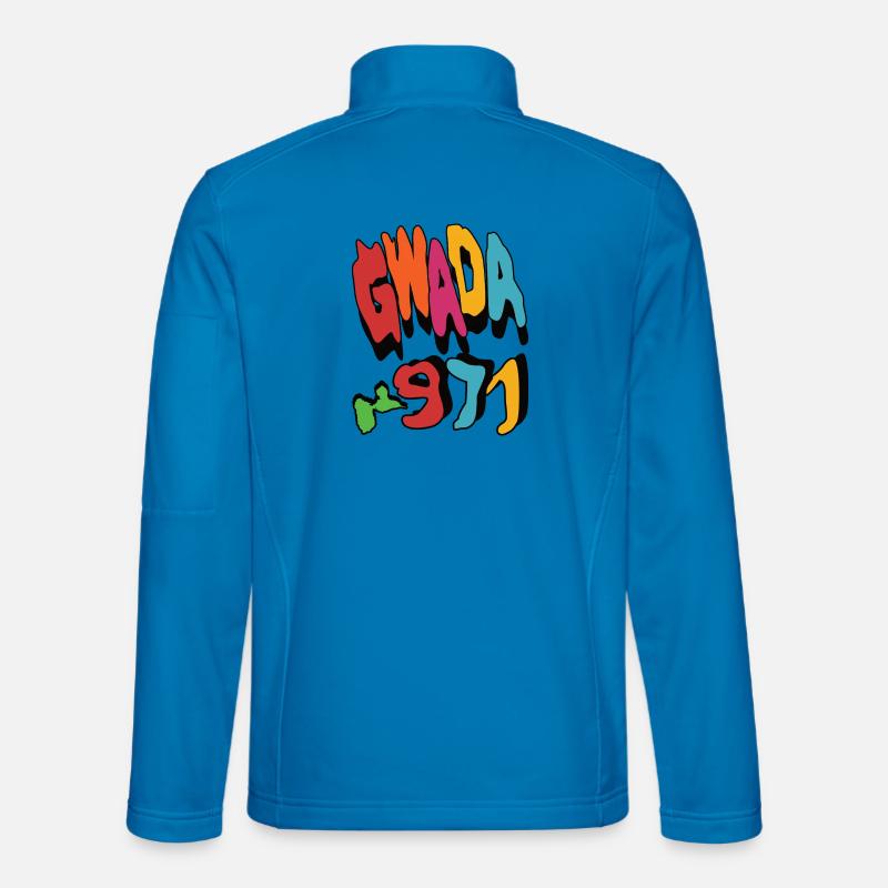 Gwada – Guadeloupe 971 Graffiti - Unisex Softshelljacke - Lichtblau