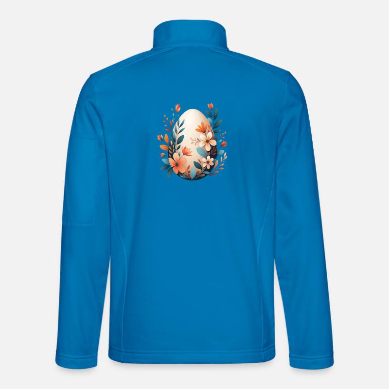Frühlingsblumen Ei - Unisex Softshelljacke - Lichtblau