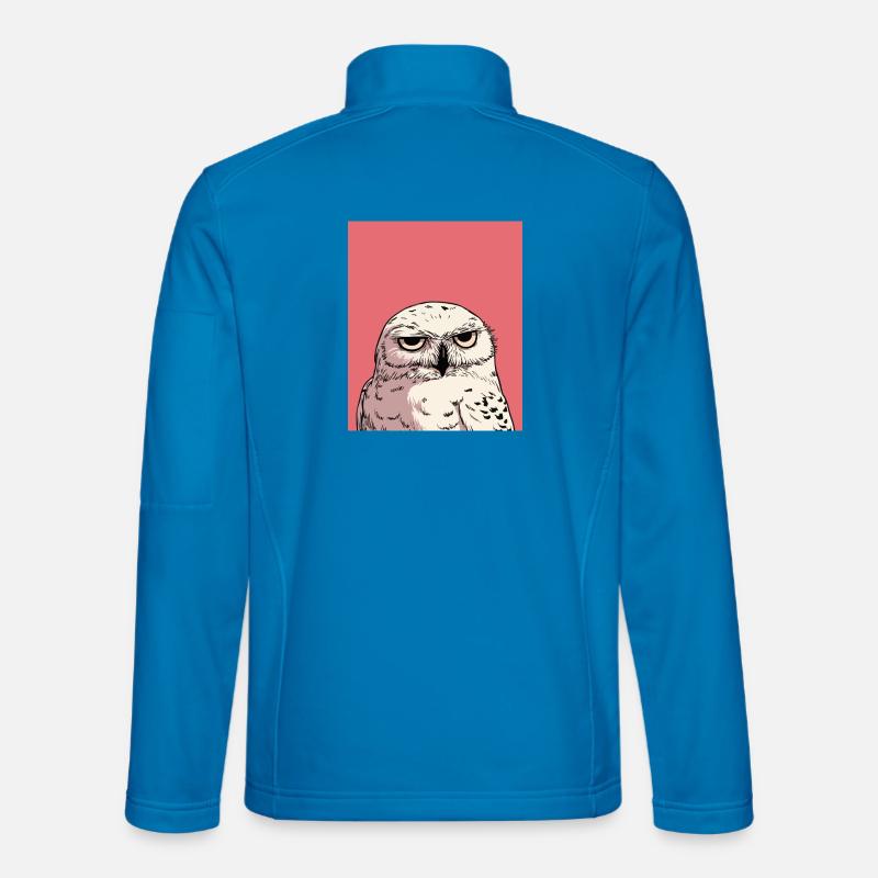 Grumpy Owl Illustration – Judgmental Animal Art De Unisex Softshell Jacket