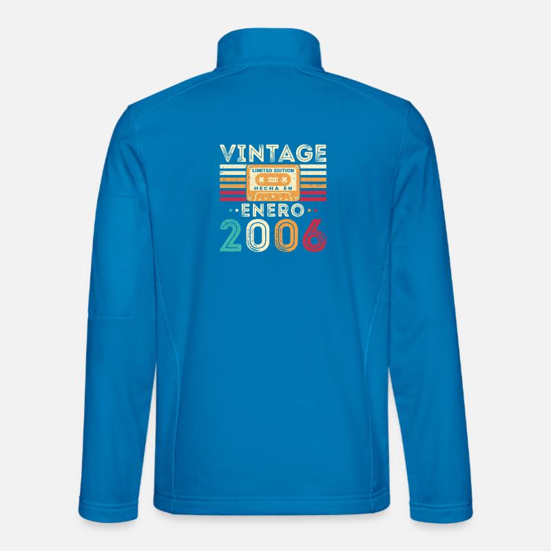 January 2006 Retro Vintage Birthday Gift - Unisex Softshell Jacket - light blue