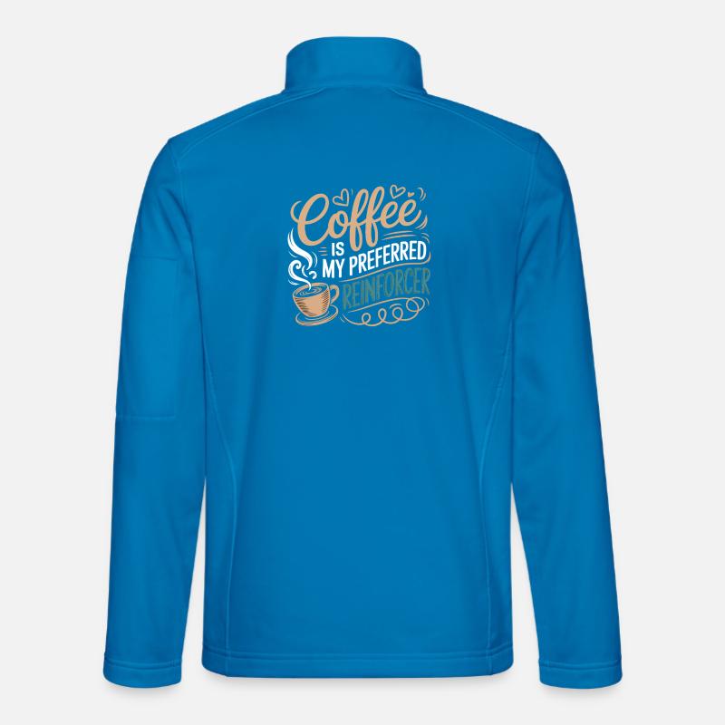 Coffee is My Preferred Reinforcer - Unisex Softshelljacke - Lichtblau