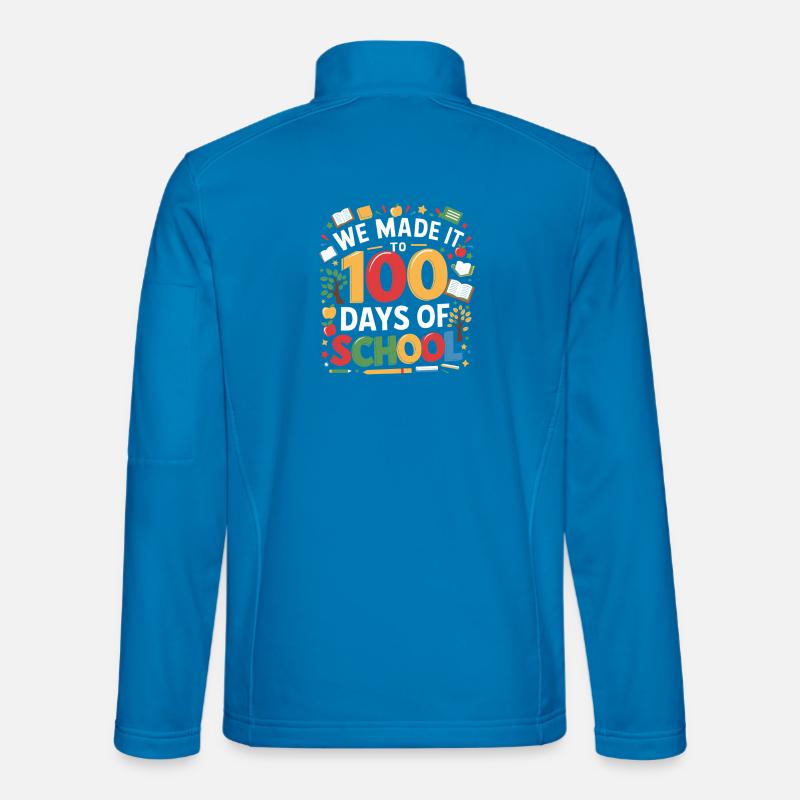 100 days of school jubilation - Unisex Softshell Jacket - light blue
