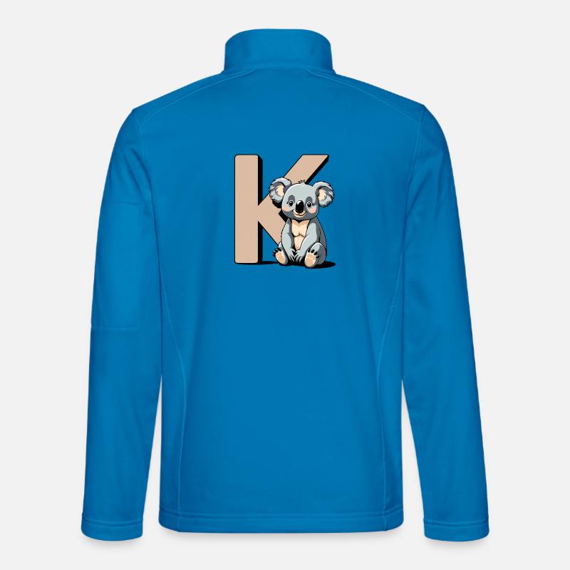 KoalaK Letter Design - Unisex Softshell Jacket - light blue